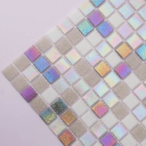 Glasmosaikfliesen – Mehrfarbig, Quadrate, für Böden