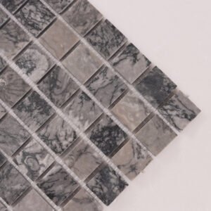 Marmormosaikfliesen – Bardiglio, Grau, Quadrate, poliert