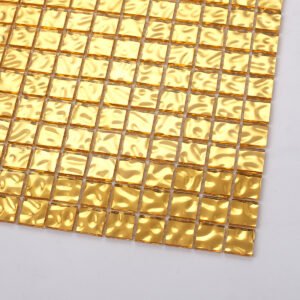 Mosaico de vidrio – dorado, cuadrado, brillante, para pared — BJ-33444DBF773B