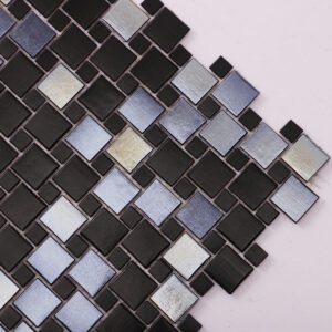 Piastrelle a mosaico in vetro – nero – BJ-DC5885DA916D