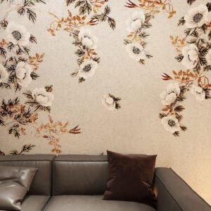Mosaïque en verre – motif floral, fait main