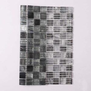 Mosaico de vidrio – ámbar / gris, para piscina