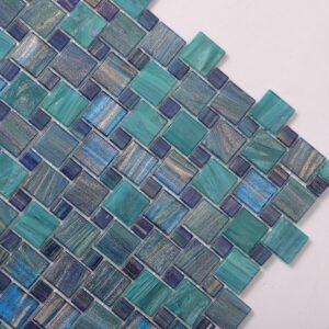 Piastrelle a mosaico in vetro – verde petrolio