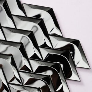Mosaïque – noir, 3D, effet miroir