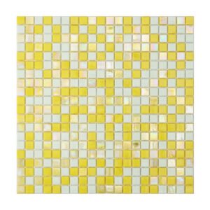 Bright Yellow Square Glass Mosaic Wall & Floor Tile