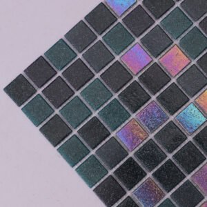 Mosaico de vidrio – verde / azul, para suelo