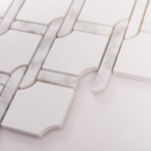 Mosaico de piedra natural – blanco