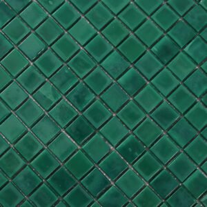 Piastrelle a mosaico in vetro – verde scuro / verde, quadrato