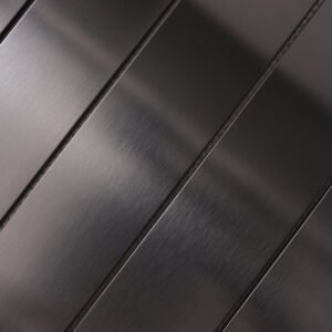 Mosaikfliesen aus Edelstahl – Schwarz, Rechtecke