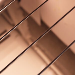 Metallmosaikfliesen – Roségold, glänzend