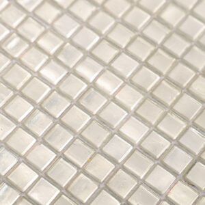 Mosaico de vidrio – plateado, cuadrado, lámina plateada, para pared
