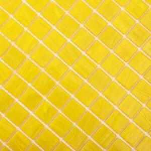 Piastrelle a mosaico in vetro – giallo, quadrato – BJ-B4BF17F1EB62