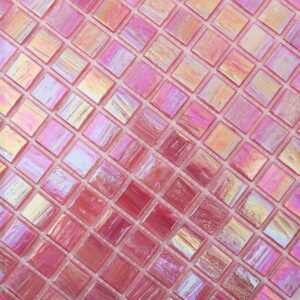 Glasmosaikfliesen – Rosa, irisierend, glänzend, für Böden