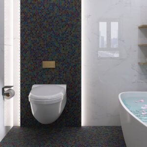 Piastrelle a mosaico in vetro – esagonale