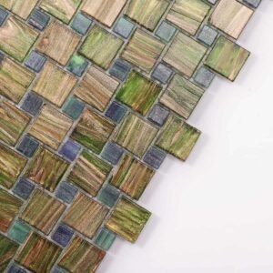 Mosaïque en verre – vert — BJ-0E89167040D7
