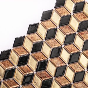 Mosaico – negro / dorado, rombo