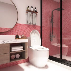 Mosaico de vidrio – rosa — BJ-E92CD9ED3591
