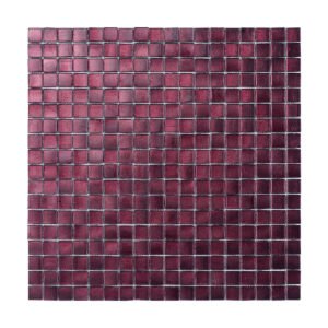 Mosaicos de vidro roxo brilhante com folha metálica