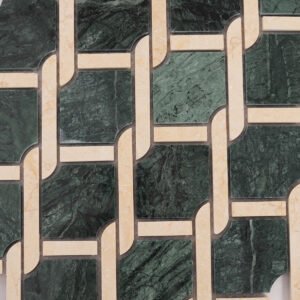 Piastrelle a mosaico in marmo – verde, lucidato