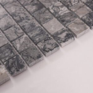 Marmormosaikfliesen – Bardiglio, Grau, Quadrate, poliert