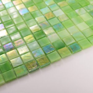 Piastrelle a mosaico in vetro – verde smeraldo / verde