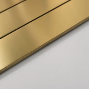 Metallmosaikfliesen – Goldfarben, Rechtecke, gebürstet, Großformat