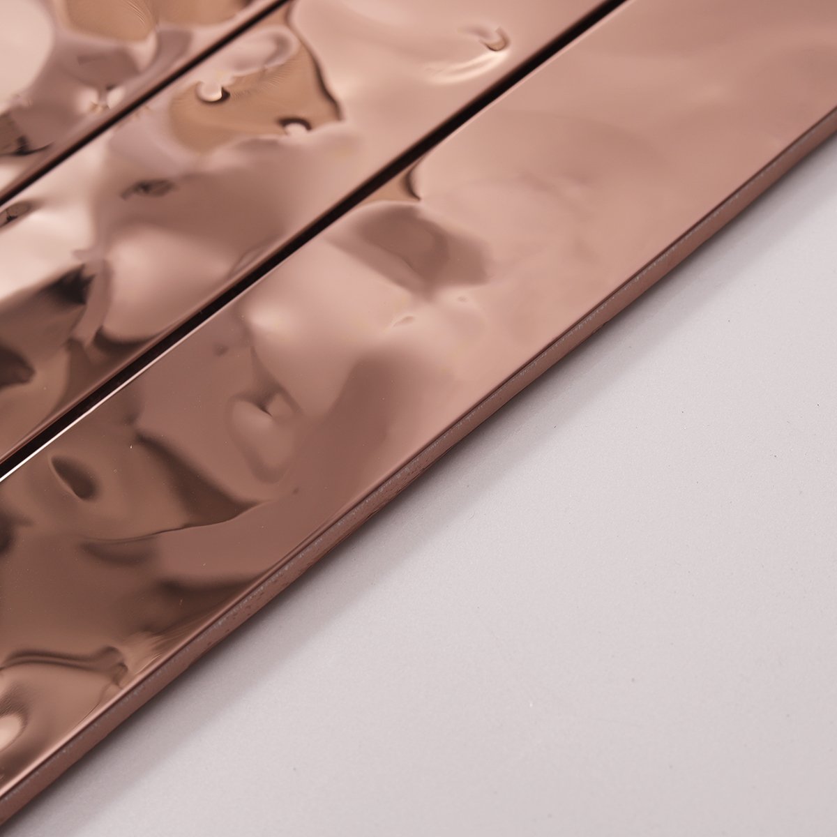 Rose Gold Stainless Steel Brick Mosaic Tiles