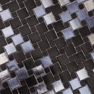 Piastrelle a mosaico in vetro – nero – BJ-DC5885DA916D