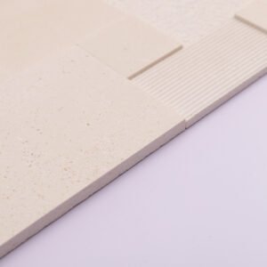 Piastrelle a mosaico in marmo – beige, quadrato, 3D, per pareti