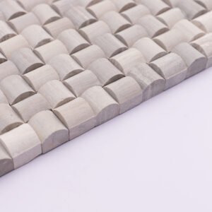 Mosaïque en marbre – gris, carré, 3D