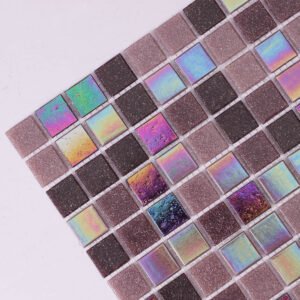Glasmosaikfliesen – Violett, Quadrate