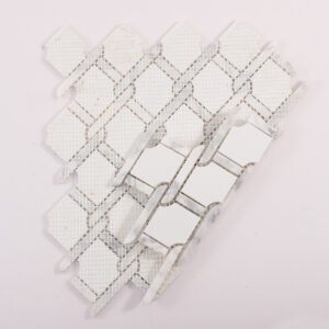 Mosaico de piedra natural – blanco
