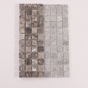 Piastrelle a mosaico in marmo – Emperador, marrone, quadrato
