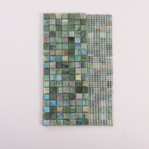 Mosaico de vidrio – verde, cuadrado — BJ-FC74F67AD5EF