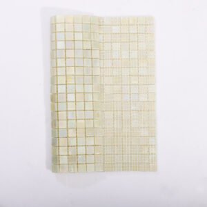 Mosaïque en verre – vert / crème, carré, pour piscine