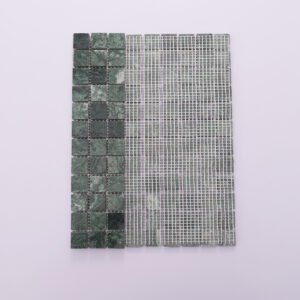Mosaïque en marbre – vert, carré, adouci
