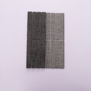 Mosaico de travertino – negro, rectangular, formato alargado