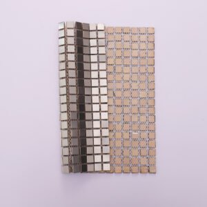 Piastrelle a mosaico in acciaio inossidabile – argentato, quadrato, spazzolato, per paraschizzi – BJ-D7154352F41F