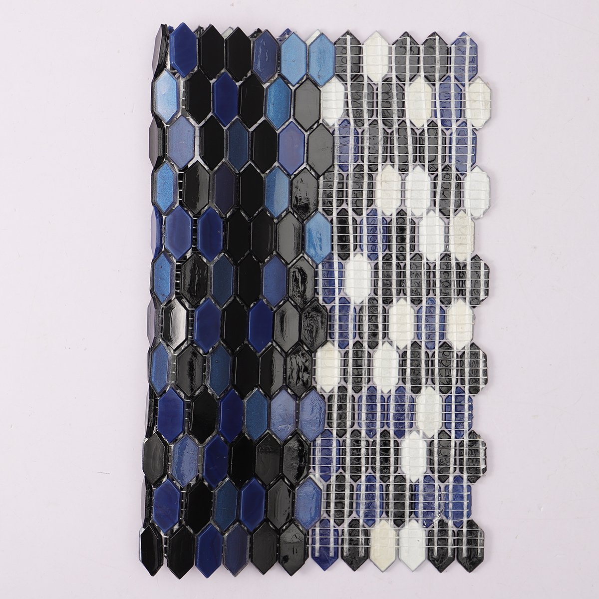 Navy Blue Mosaic Picket Tiles