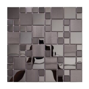 Black Metal Glossy and Metee Modular Mosaic Tiles