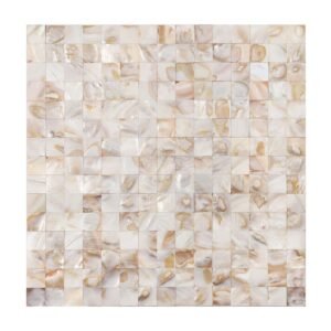 Beige Wart Mother Of Pearl Tight Joints Square Mosaic Tile