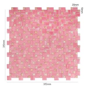 Mosaico de vidrio – rosa — BJ-E92CD9ED3591