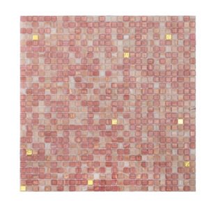 Pink Mixed 24K Gold Mini Micro Glass Mosaic Tiles