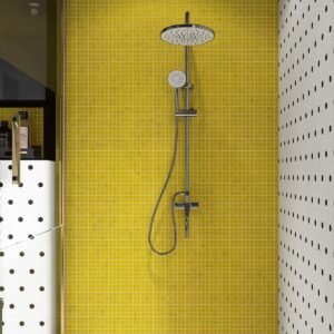 Piastrelle a mosaico in vetro – giallo, quadrato – BJ-B4BF17F1EB62