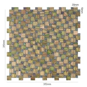 Mosaïque en verre – vert — BJ-0E89167040D7