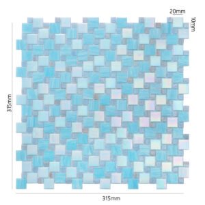 Glasmosaikfliesen – Himmelblau – BJ-943F6149D077