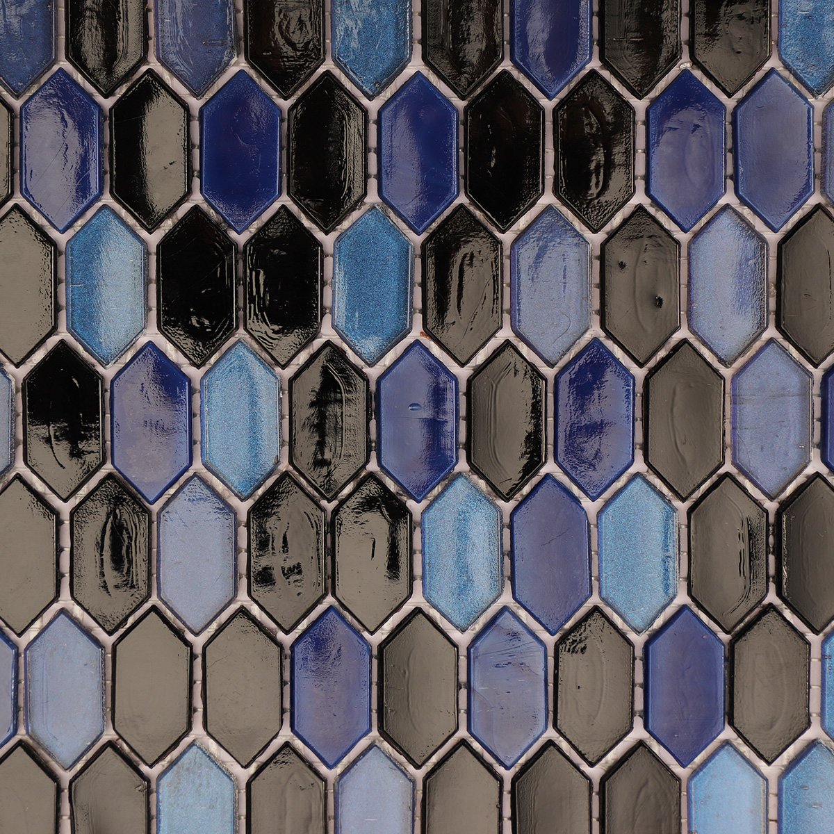 Navy Blue Mosaic Picket Tiles
