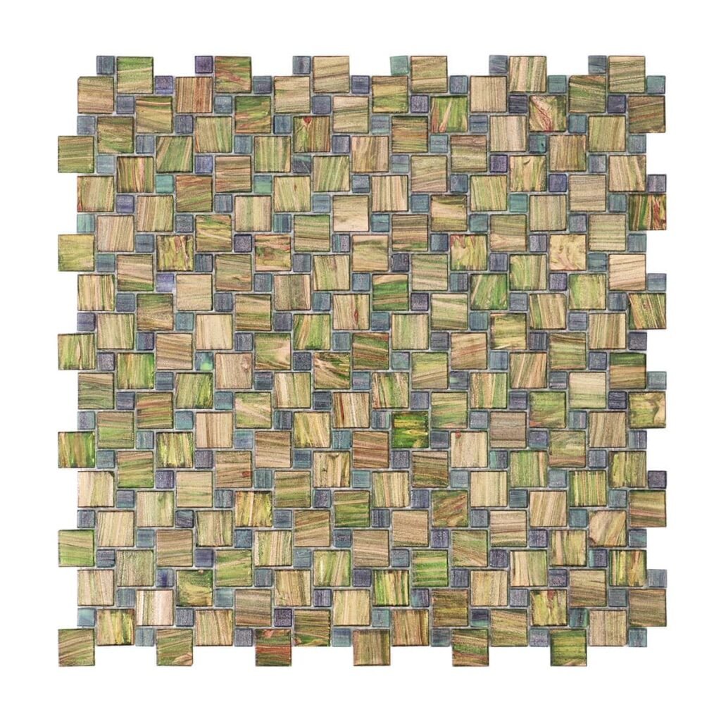 Mosaïque en verre – vert — BJ-0E89167040D7