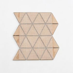 Mosaico metálico – dorado, triangular, 3D, para pared