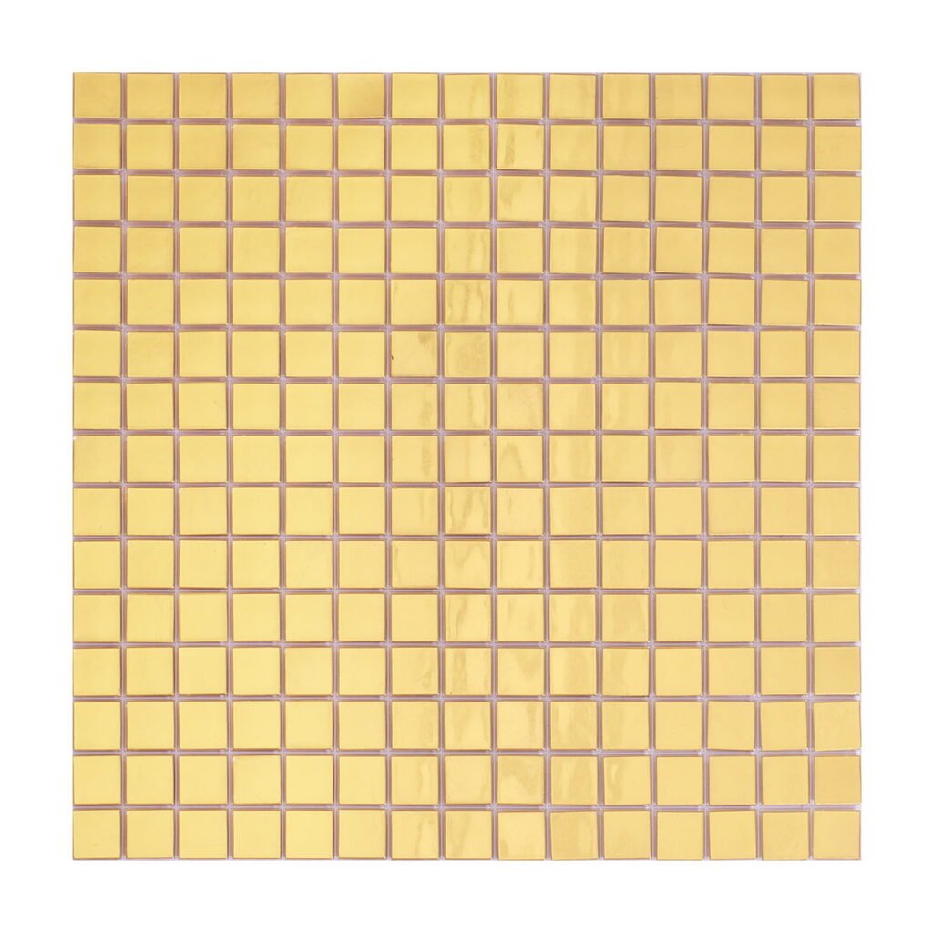 Glasmosaikfliesen – Goldfarben, Quadrate, 20*20 mm, 24K-Gold, Spiegeloptik